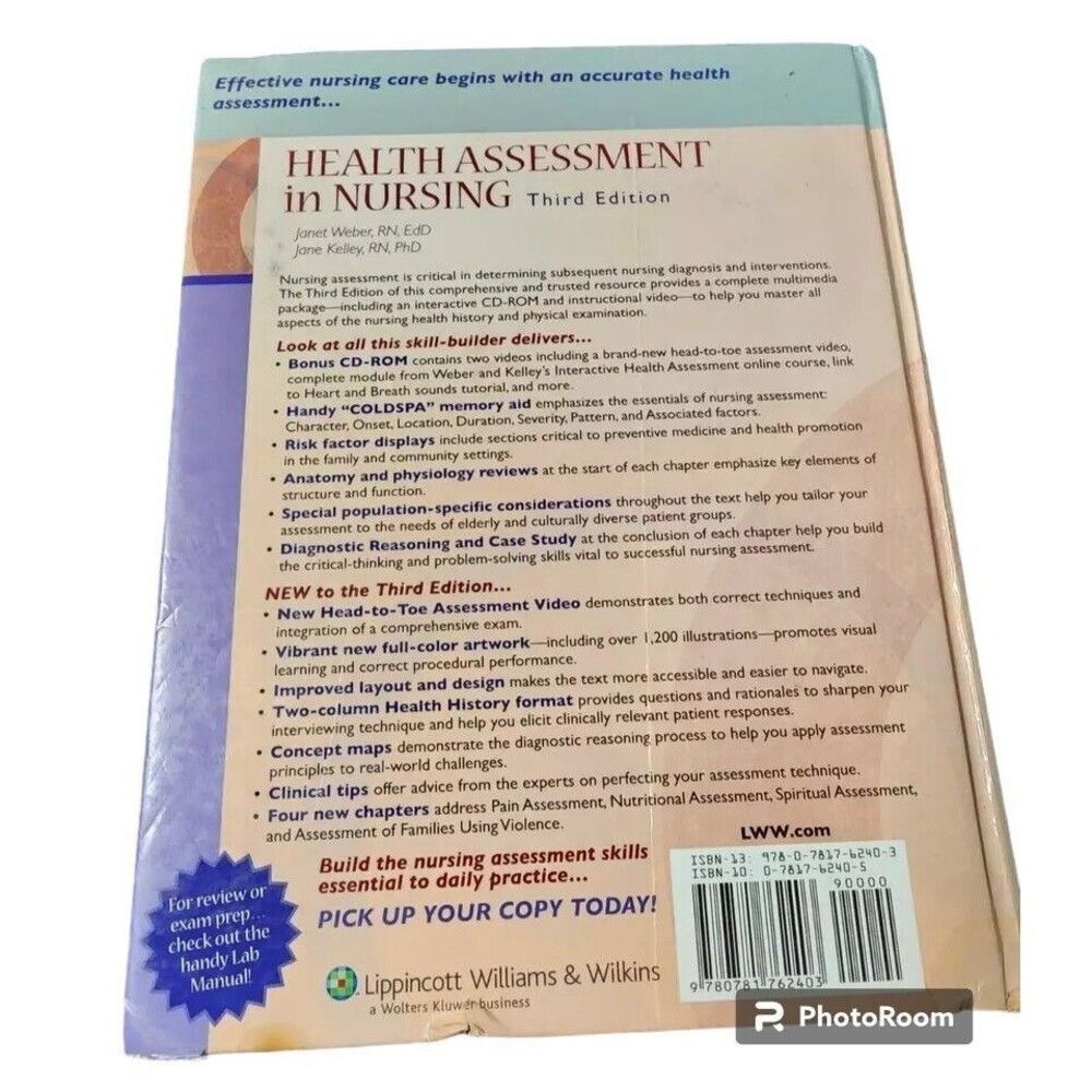 Health Assessment in Nursing 3rd Edition Textbook Lippincott - Picture 2 of 7